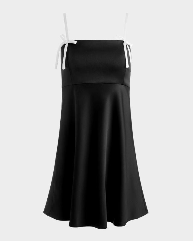 Morgan Babydoll Bow Detail Mini Dress